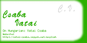 csaba vatai business card